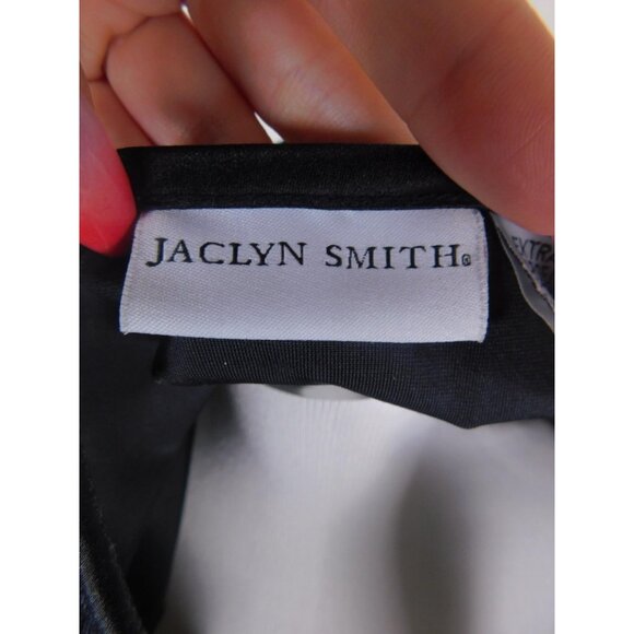 Jaclyn Smith Shirt Womens XL Black Velvet Velour Short Sleeve Scoop Neck Stretch - Picture 9 of 11